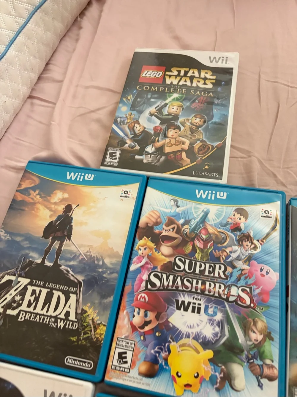 Nintendo Wii U Console & Gamepad Bundles Includes 7 Games & 2 Controllers